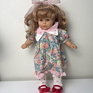 Cute Berenguer Plastic and Cloth Blonde Girl Doll 19" Tall